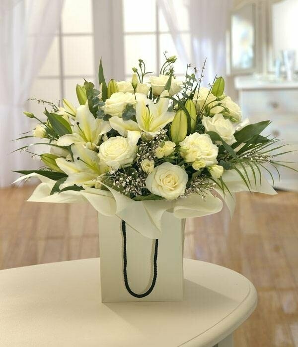 Florist Choice White Lily and Rose Bouquet