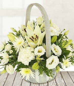 Florist Choice White and Cream  Basket : From £35.00