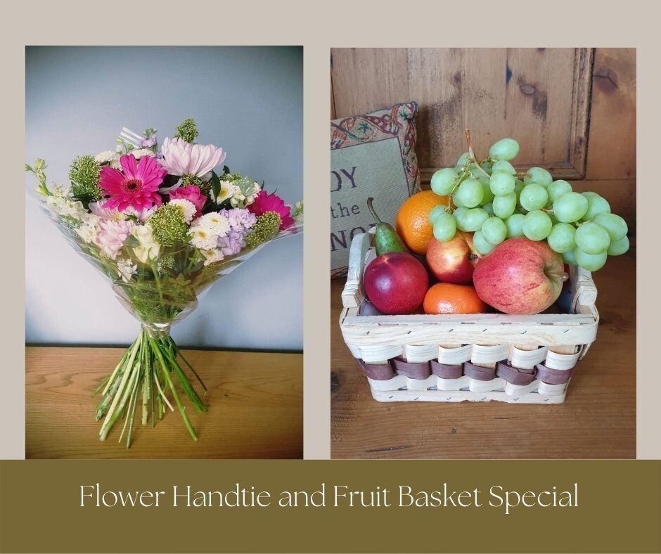 The  Flower Handtie and Fruit Basket £35.00