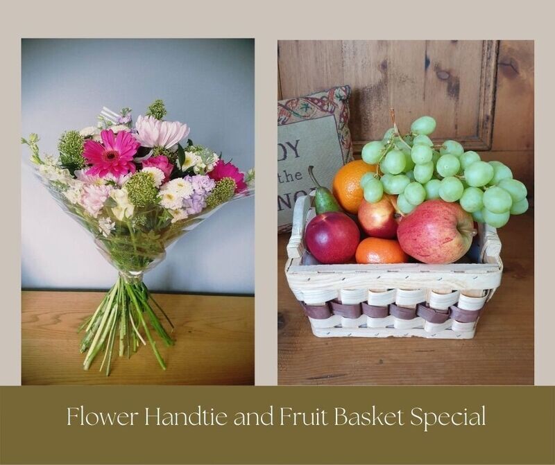 The  Flower Handtie and Fruit Basket £35.00