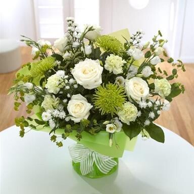 Florist Choice White and Green Bouquet: From £30.00