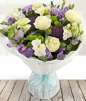 Florist Choice  Purple and Cream Bouquet : From £40.00