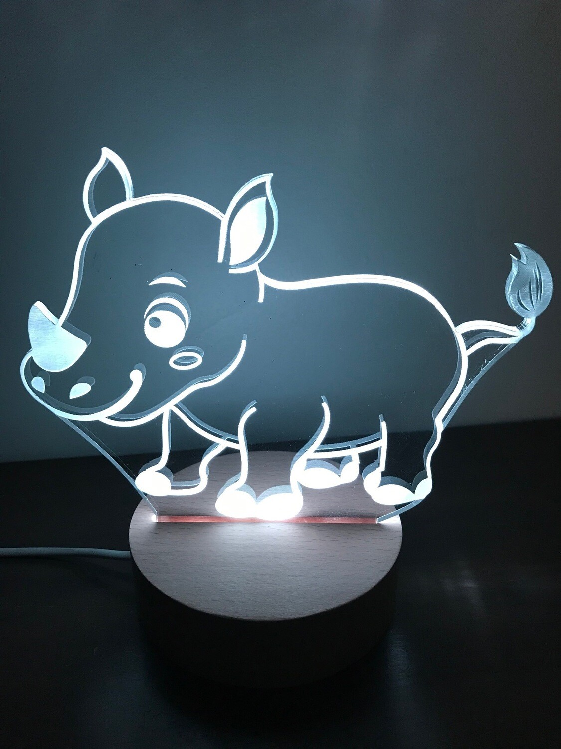 LED Rhino Lamp