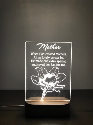 Personalized LED Mother's Poem  Lamp