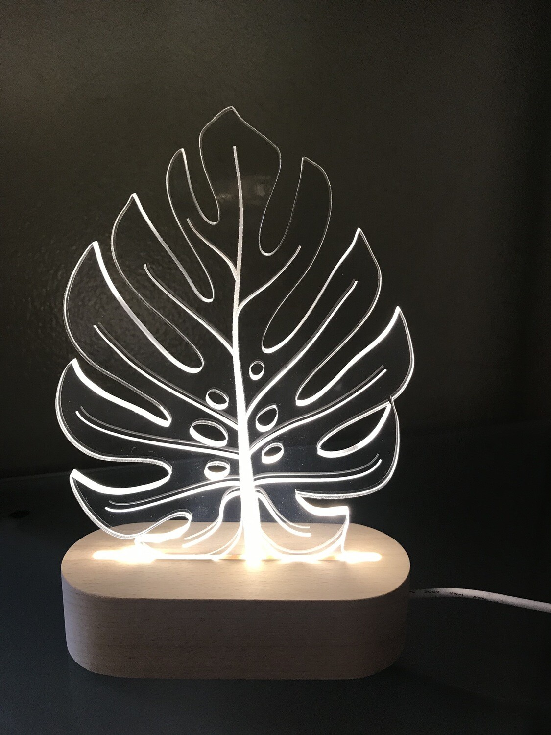 Personalized LED Monstera Lamp