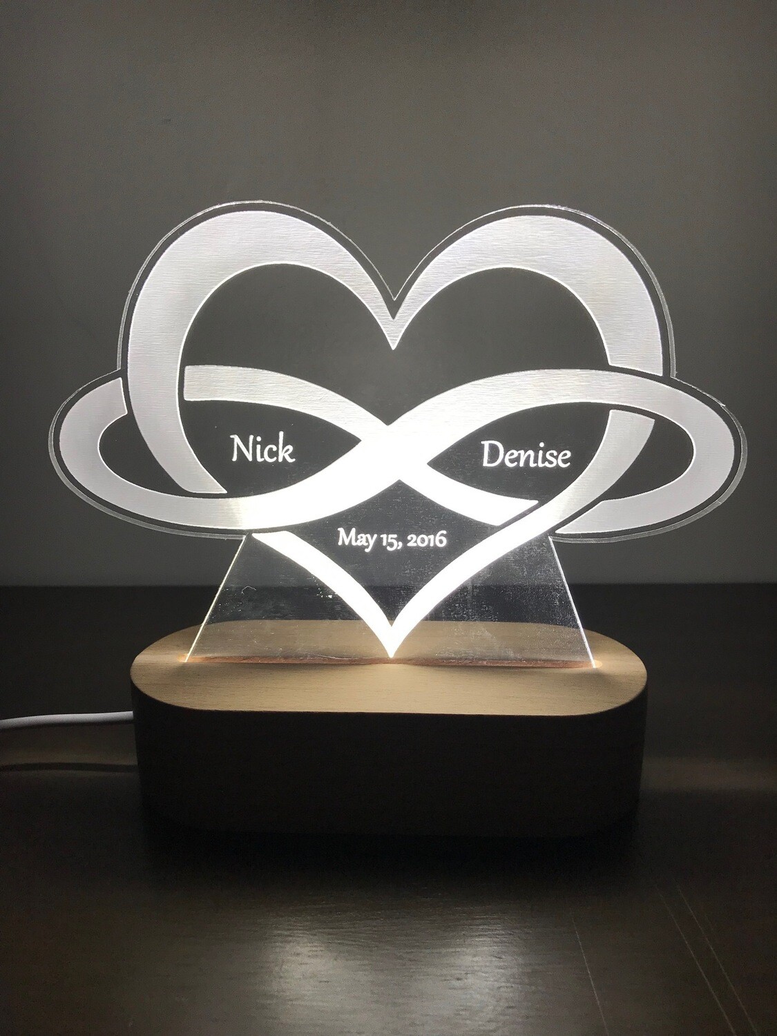 Personalized LED Anniversary Lamp