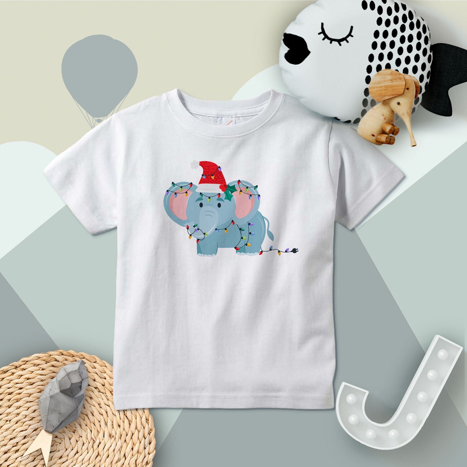 Holiday Elephant Toddler Shirt