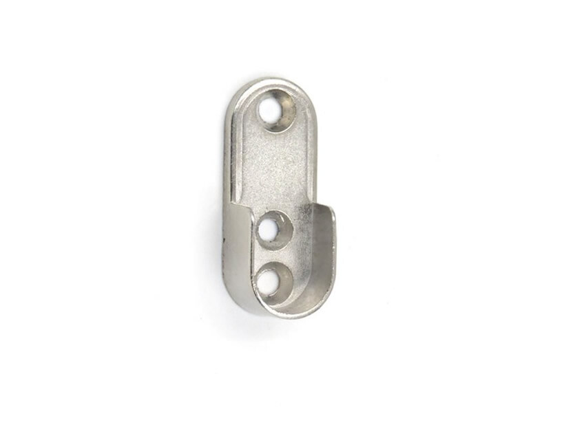 SOPORTE TUBO OVALADO-PLASTICO - BLANCO