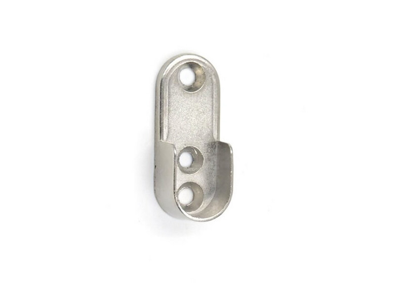 SOPORTE TUBO OVALADO-PLASTICO - BLANCO