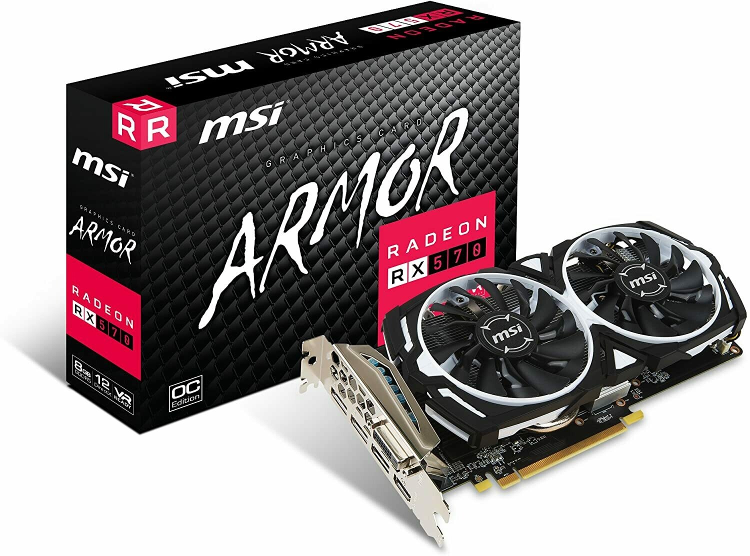 MSI Gaming Radeon RX 570 256-bit 8GB GDRR5 DirectX 12 VR Ready CFX Graphcis Card (RX 570 ARMOR 8G OC)