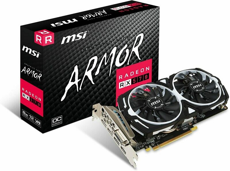 MSI Gaming Radeon RX 570 256-bit 8GB GDRR5 DirectX 12 VR Ready CFX Graphcis Card (RX 570 ARMOR 8G OC)