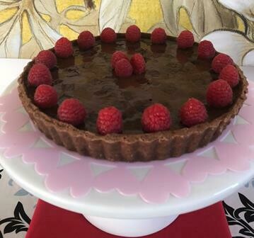 Double Chocolate Custard Tart,  gluten free