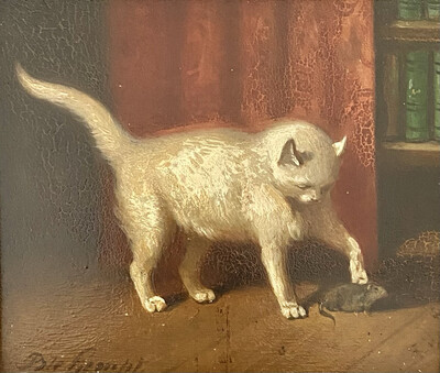 Bernard te Gempt (1826-1879) - Kat en Muis