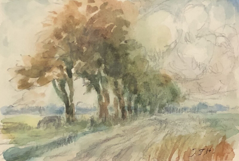 Jan ten Have - Landweg - aquarel