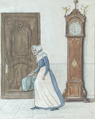 Benjamin Prins - Oude Vrouw In Interieur