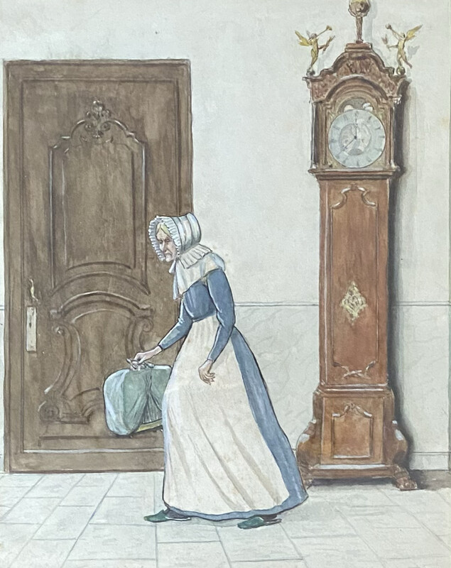 Benjamin Prins - Oude Vrouw In Interieur