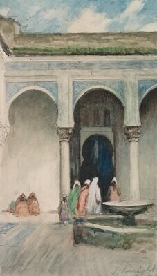 Paul Knight (1900, UK) - binnenplaats te Tunis