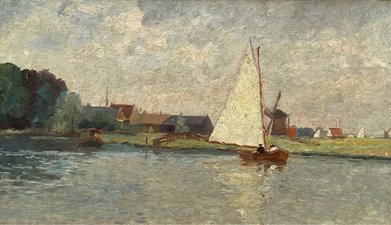 J. H. Weijns (1864-1945) - zeilboten te Warmond