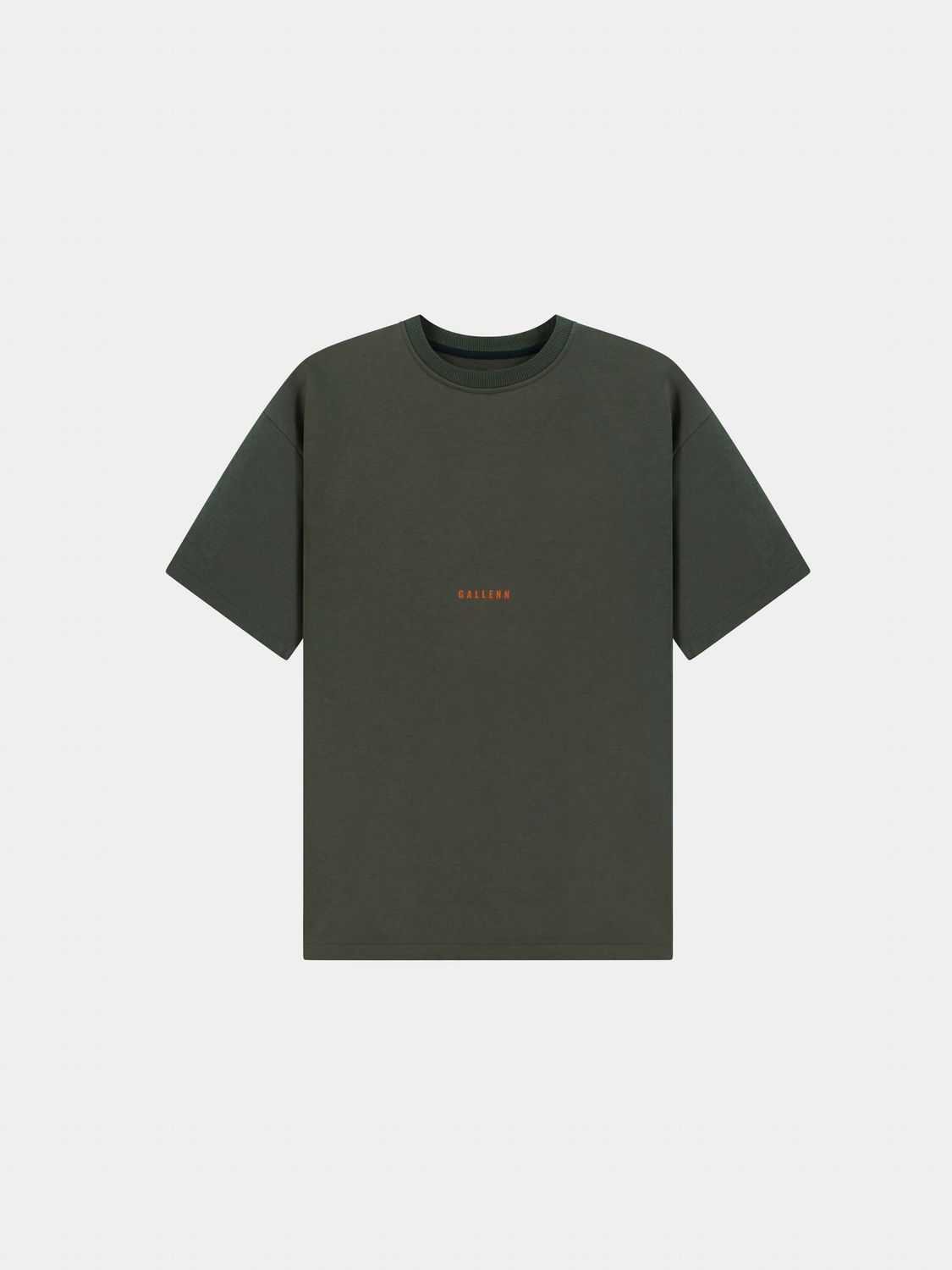 BEFORE THE NIGHT T-SHIRT LIGHT OLIVE GREEN/ORANGE