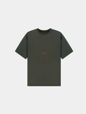 BEFORE THE NIGHT T-SHIRT LIGHT OLIVE GREEN/ORANGE