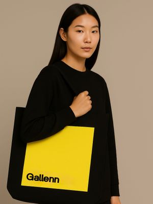 Seven Days A Week Tote Bag black/Yellow