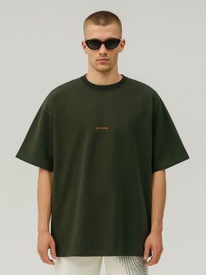 BEFORE THE NIGHT T-SHIRT LIGHT OLIVE GREEN/ORANGE / UNISEX
