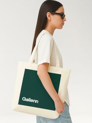 Seven Days A Week Tote Bag Light Beige/Green Seven Days A Week Tote Bag Light Beige/Green