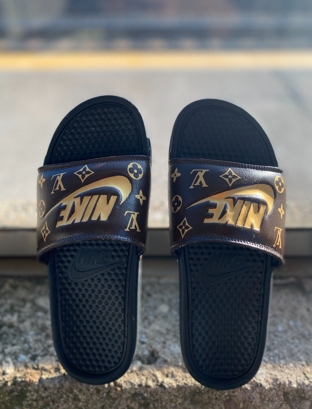 Nike x Louis V Slides