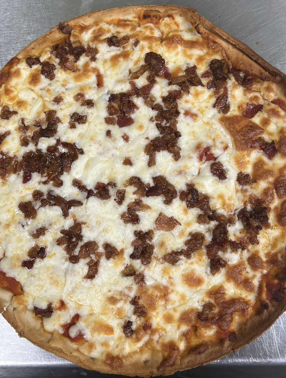Pizza Masa de Coliflor: Bacon