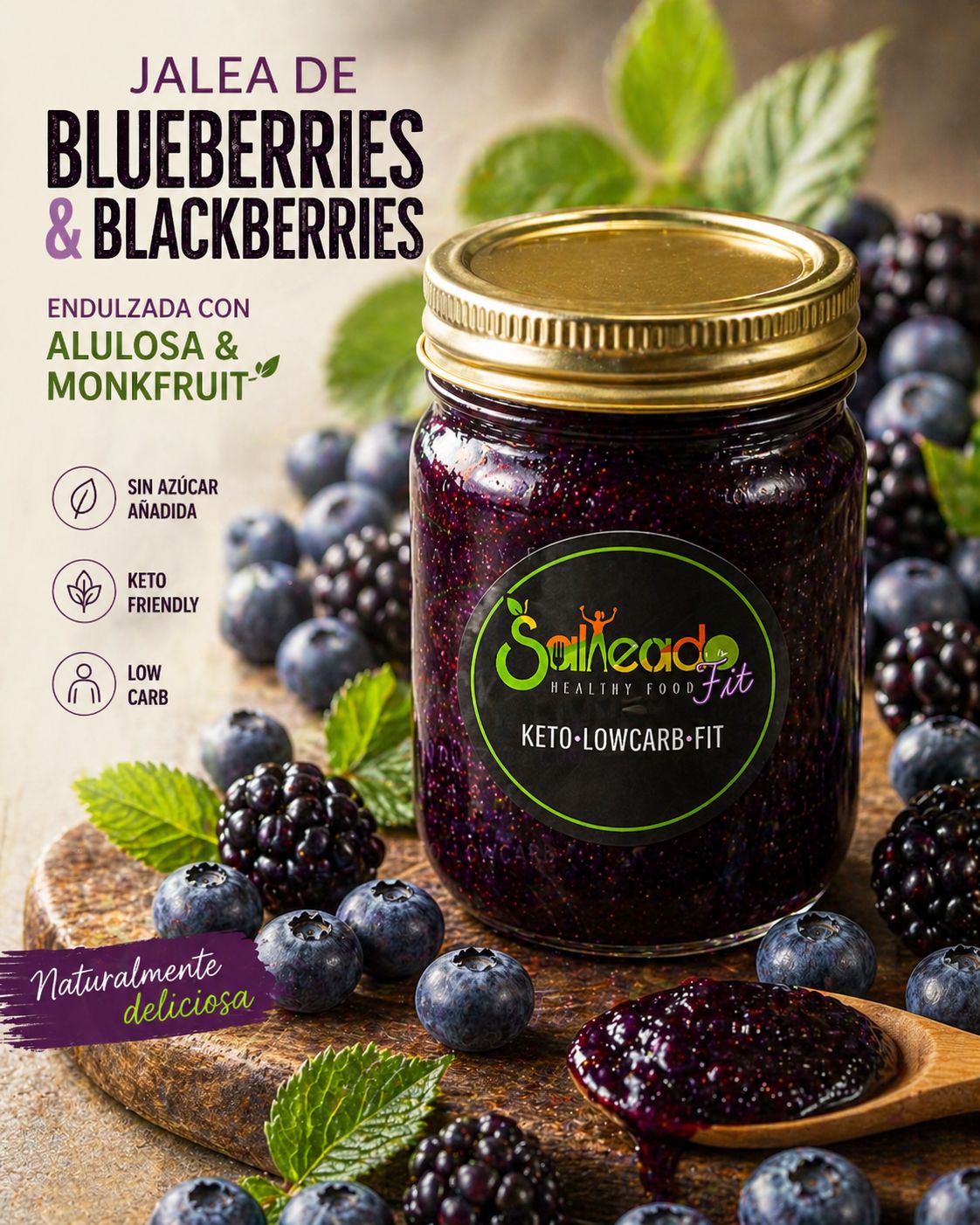 Jalea de Blueberries Y Blackberries