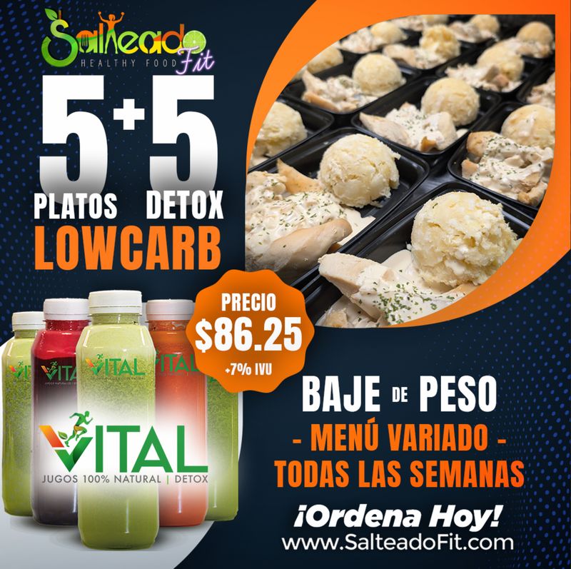 5 comidas + 5 Detox (lowcarb)