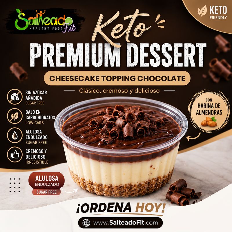 Keto Cheesecake topping de Chocolate