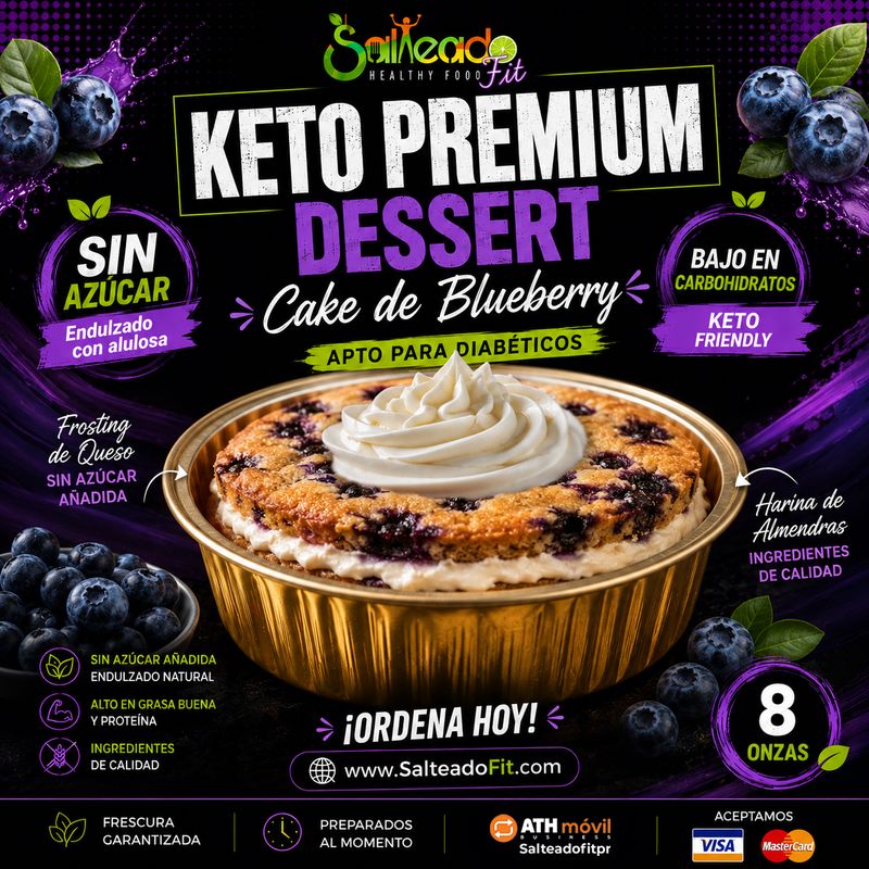 Keto Cake de Blueberry