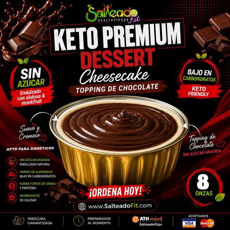 Keto Cheesecake topping de Chocolate
