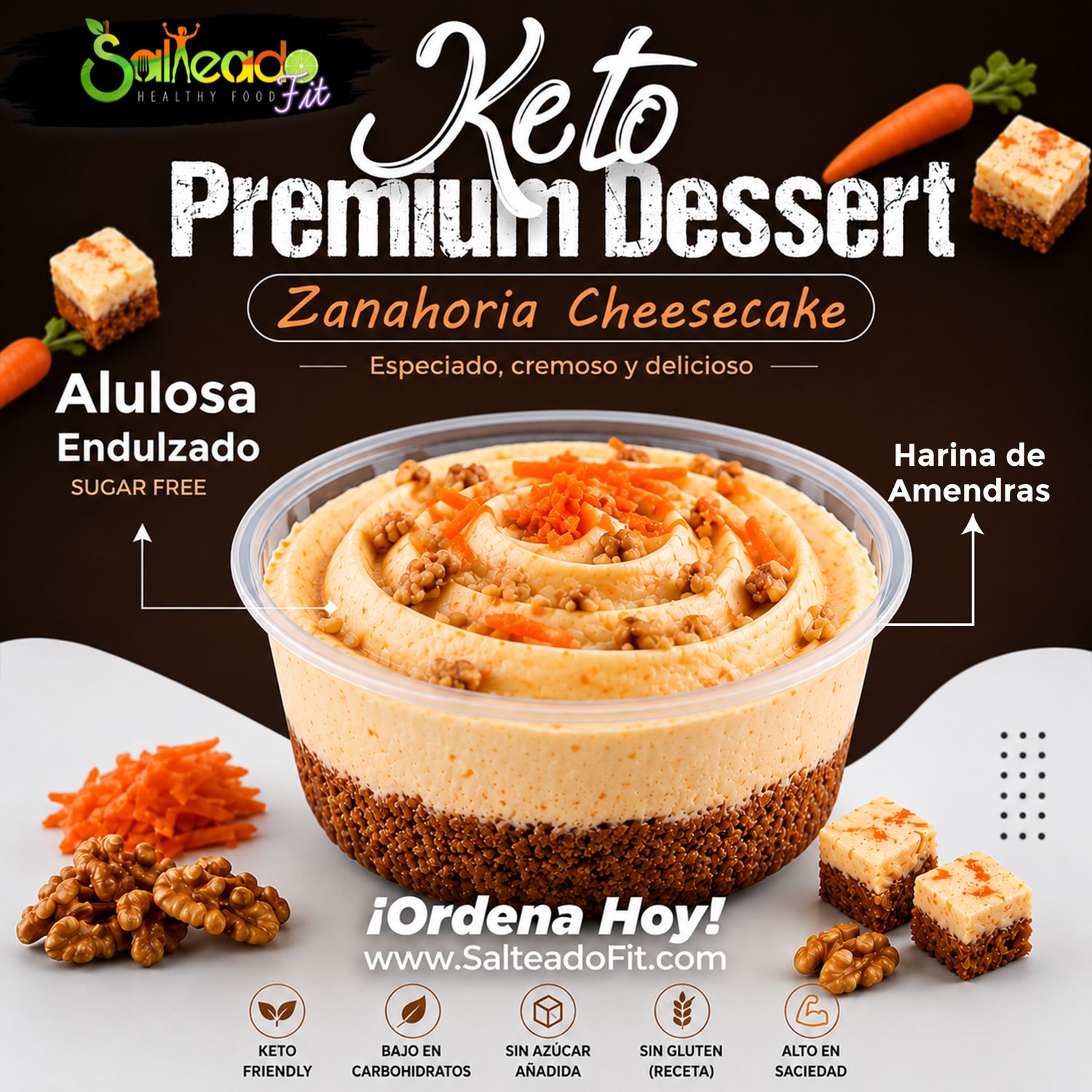 Keto Zanahoría Cheeesecake