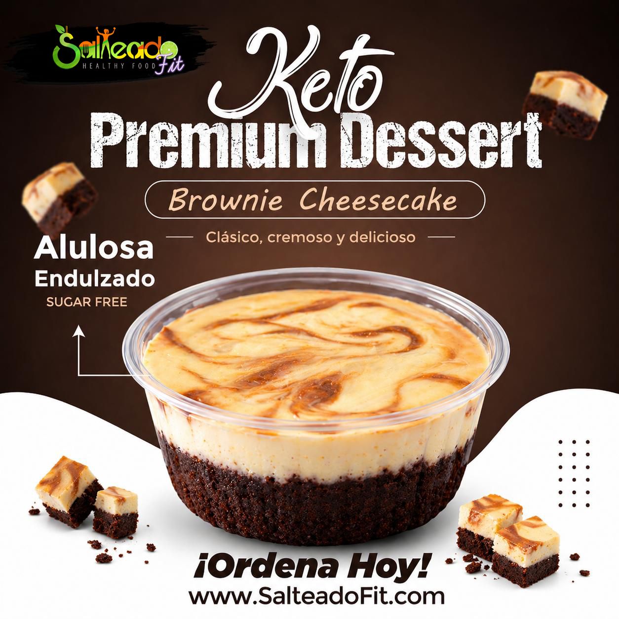 Keto Brownie Cheesecake