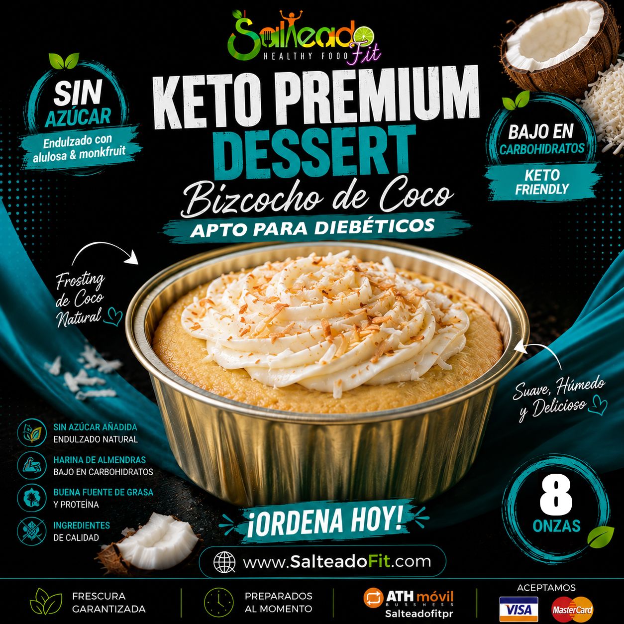 Keto Bizcocho de Coco