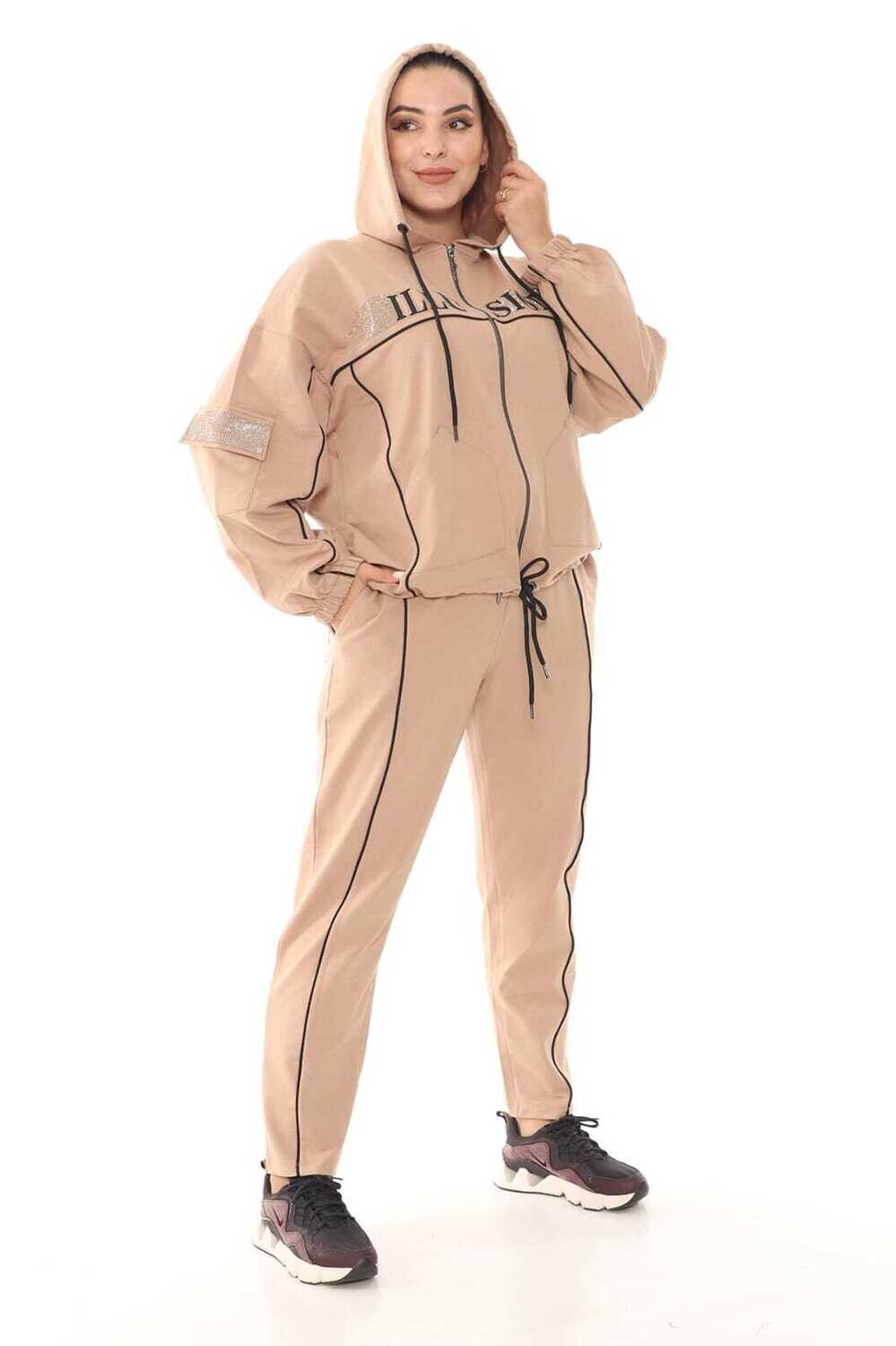 Two piece hoodie track suit