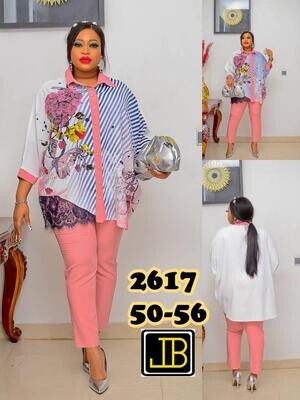 Luizza flower top and pant sets