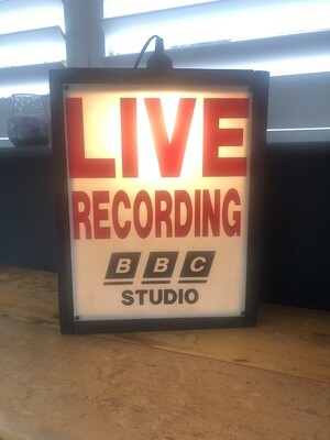 Live BBC recording light box