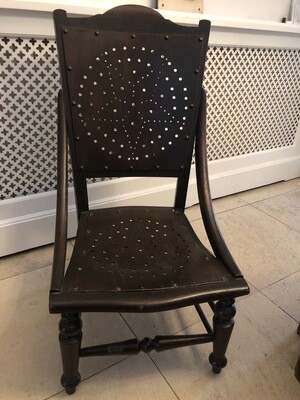 Antique Gothic low seat chair
