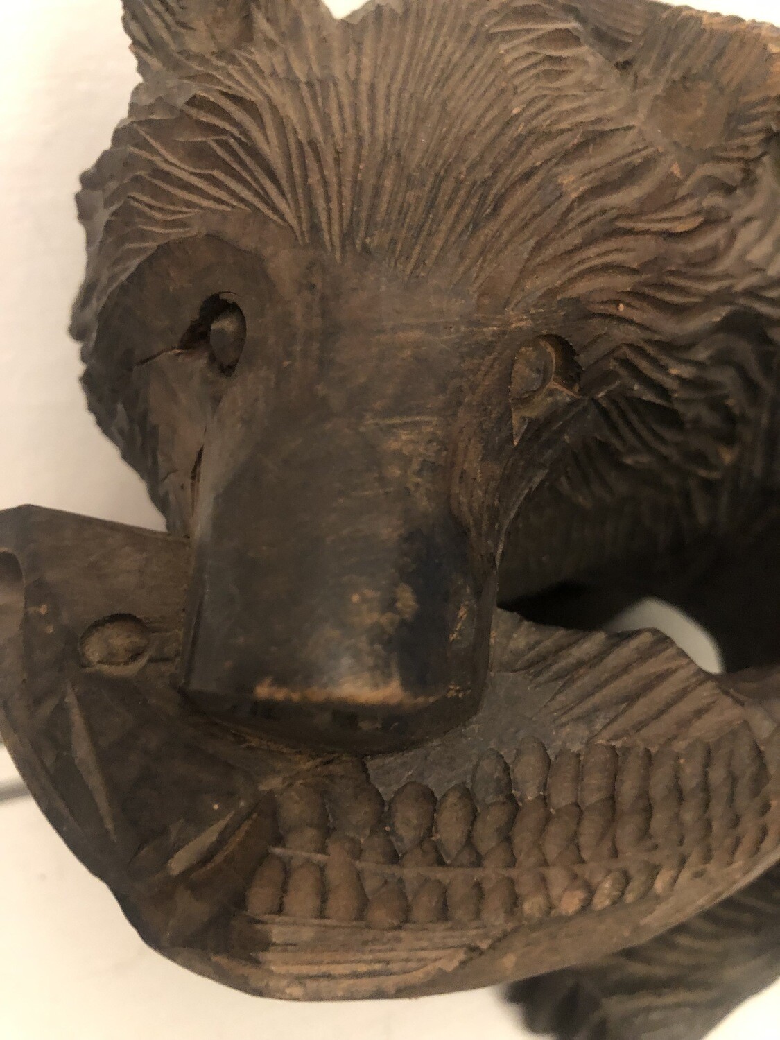 50's Japanese carved wooden bear