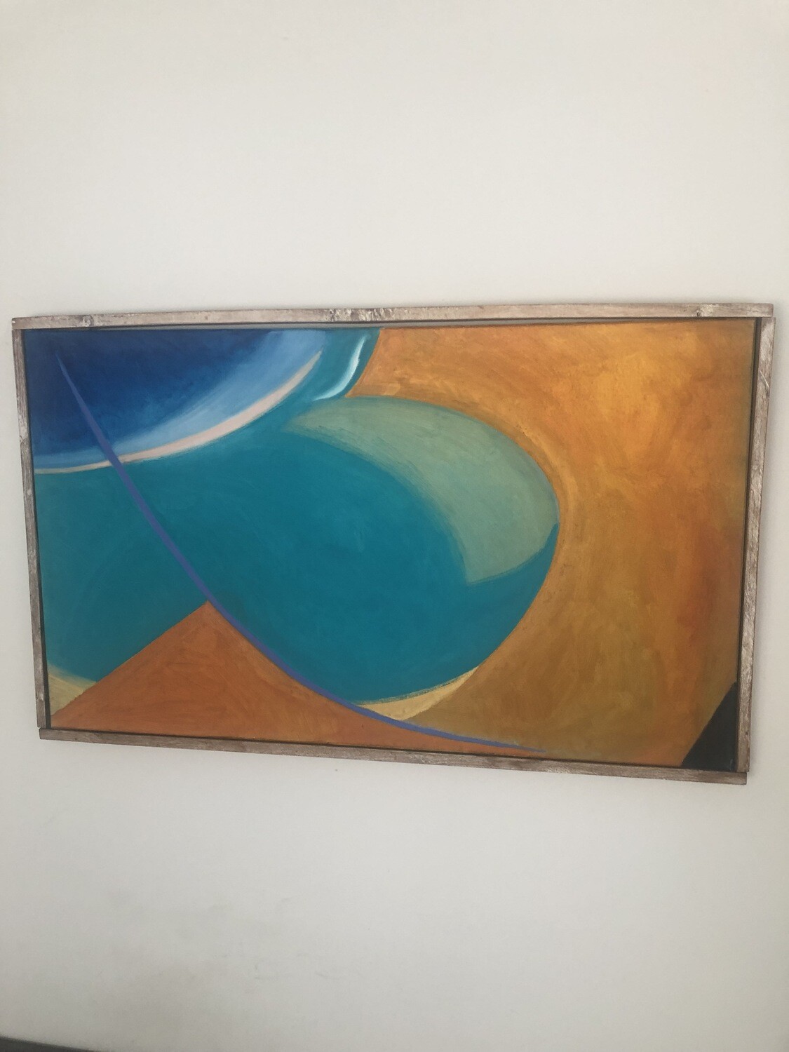 Large vintage Framed Original Abstract Oil on canvas