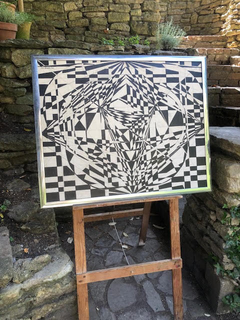 Eve Garrison original oil on board. Signed