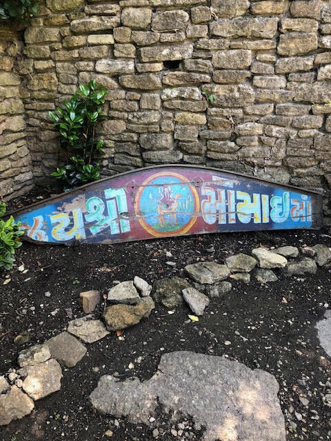 Large vintage original Indian hand painted goods lorry sign