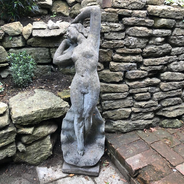 Garden Statue - Lady on Plinth