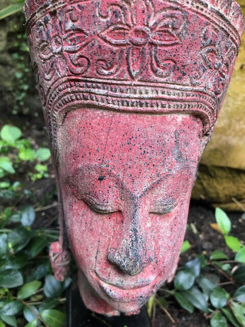 Antique Thai Buddha Head on stand
