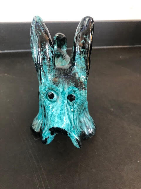 1960&#39;s glazed Italian pottery dog