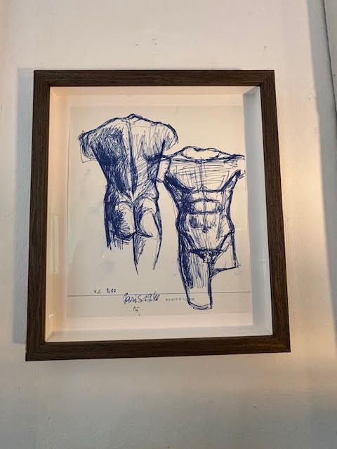 3 x original pen sketches 1960