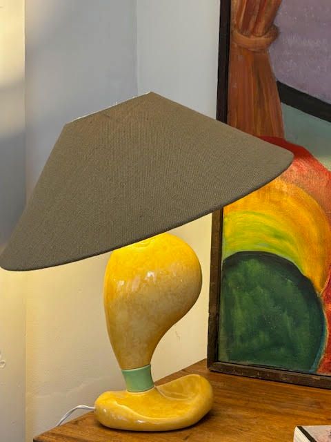 Original Francois Chatain table lamp with shade